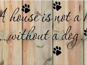 Diamond Painting A House Is Not Home Without Dog voorbeeldafbeelding van het volledige ontwerp