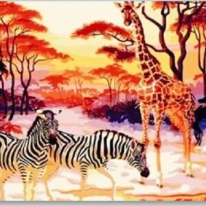 Diamond Painting Afrika voorbeeldafbeelding van het volledige ontwerp