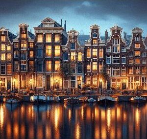 Diamond Painting Amsterdamse Amstel voorbeeldafbeelding van het volledige ontwerp