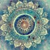 Diamond Painting Antieke Mandala Aurora Borealis voorbeeldafbeelding van het volledige ontwerp