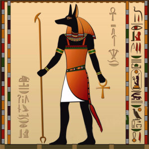 Diamond Painting Anubis Symbolen voorbeeldafbeelding van het volledige ontwerp