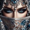 Diamond Painting Arabische Vrouw voorbeeldafbeelding van het volledige ontwerp