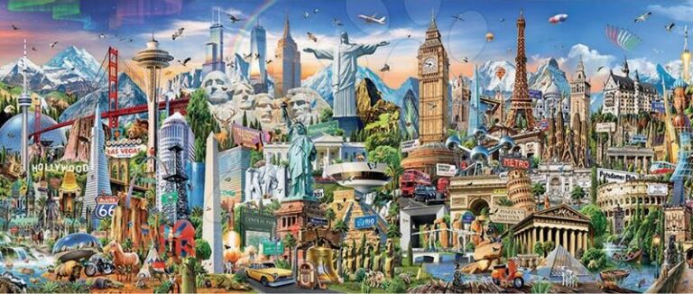 Diamond Painting Architectuur Groot Formaat voorbeeldafbeelding van het volledige ontwerp