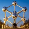 Diamond Painting Atomium Verlicht voorbeeldafbeelding van het volledige ontwerp
