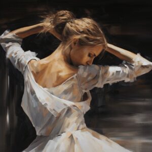 Diamond Painting Ballerina voorbeeldafbeelding van het volledige ontwerp