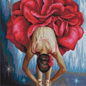 Diamond Painting Ballerina Danser voorbeeldafbeelding van het volledige ontwerp
