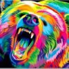 Diamond Painting Beer Brullen voorbeeldafbeelding van het volledige ontwerp