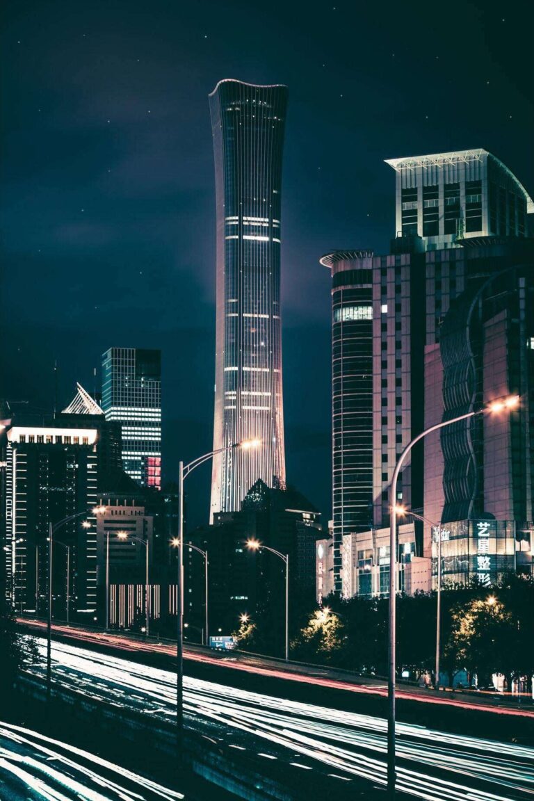 Diamond Painting Beijing In De Nacht voorbeeldafbeelding van het volledige ontwerp