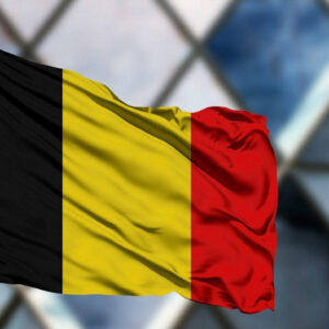 Diamond Painting Belgische Vlag voorbeeldafbeelding van het volledige ontwerp