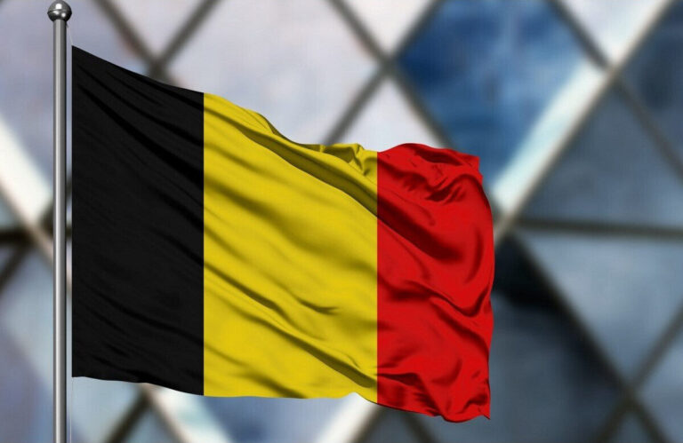 Diamond Painting Belgische Vlag voorbeeldafbeelding van het volledige ontwerp