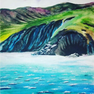 Diamond Painting Berg Grot voorbeeldafbeelding van het volledige ontwerp