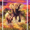 Diamond Painting Big Five 3 Luiken voorbeeldafbeelding van het volledige ontwerp
