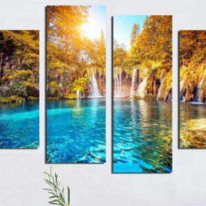 Diamond Painting Bijzonder Meertje Vierluik voorbeeldafbeelding van het volledige ontwerp