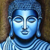 Diamond Painting Blauwe Boeddha voorbeeldafbeelding van het volledige ontwerp