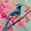 Diamond Painting Blauwe Vogel voorbeeldafbeelding van het volledige ontwerp