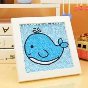Diamond Painting Blauwe Walvis voorbeeldafbeelding van het volledige ontwerp