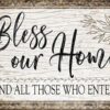 Diamond Painting Bless Our Home voorbeeldafbeelding van het volledige ontwerp