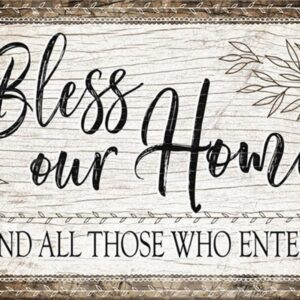 Diamond Painting Bless Our Home voorbeeldafbeelding van het volledige ontwerp