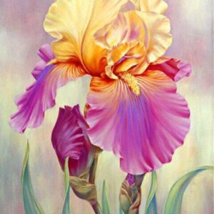 Diamond Painting Bloem voorbeeldafbeelding van het volledige ontwerp