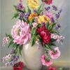 Diamond Painting Bloemen voorbeeldafbeelding van het volledige ontwerp