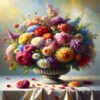 Diamond Painting Bloemen Boeket voorbeeldafbeelding van het volledige ontwerp