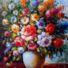 Diamond Painting Bloemen Boeket Aurora Borealis voorbeeldafbeelding van het volledige ontwerp