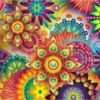 Diamond Painting Bloemen Grafisch voorbeeldafbeelding van het volledige ontwerp
