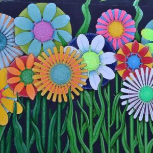 Diamond Painting Bloemen Tekening 1 voorbeeldafbeelding van het volledige ontwerp