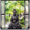 Diamond Painting Boeddha Bij Raam voorbeeldafbeelding van het volledige ontwerp