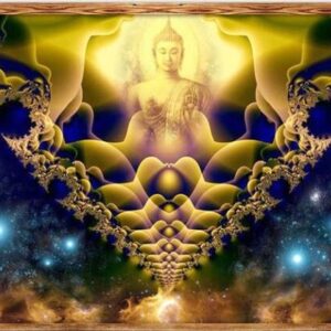 Diamond Painting Boeddha Schaduw voorbeeldafbeelding van het volledige ontwerp