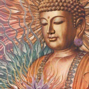 Diamond Painting Boeddha Standbeeld voorbeeldafbeelding van het volledige ontwerp