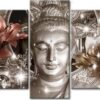 Diamond Painting Boeddha - Waterlelie 5 Luiken voorbeeldafbeelding van het volledige ontwerp