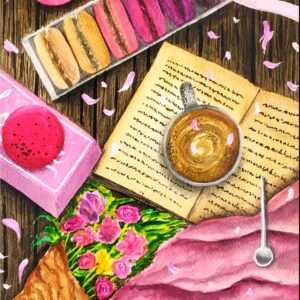 Diamond Painting Boek Brunch voorbeeldafbeelding van het volledige ontwerp
