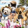 Diamond Painting Boerderij Honden voorbeeldafbeelding van het volledige ontwerp
