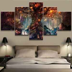 Diamond Painting Boom 5 Luiken voorbeeldafbeelding van het volledige ontwerp