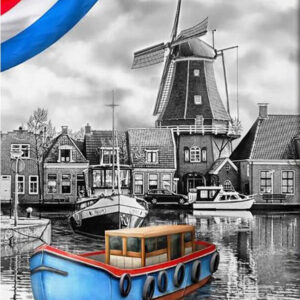 Diamond Painting Bootje voorbeeldafbeelding van het volledige ontwerp