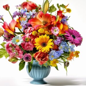 Diamond Painting Bos Bloemen voorbeeldafbeelding van het volledige ontwerp