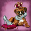 Diamond Painting Boxer Puppy voorbeeldafbeelding van het volledige ontwerp