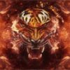 Diamond Painting Boze Tijger voorbeeldafbeelding van het volledige ontwerp