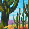 Diamond Painting Cactus Met bloemen voorbeeldafbeelding van het volledige ontwerp