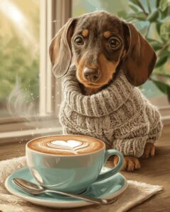 Diamond Painting – Cappuccino-teckel