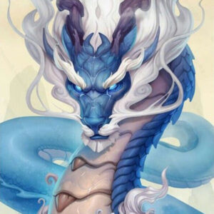Diamond Painting Chinese Draak voorbeeldafbeelding van het volledige ontwerp