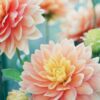 Diamond Painting Dahlia's in de Lente voorbeeldafbeelding van het volledige ontwerp