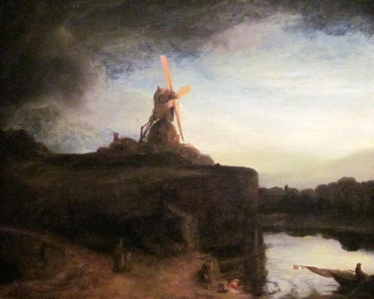 Diamond Painting De Molen voorbeeldafbeelding van het volledige ontwerp