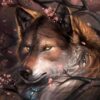 Diamond Painting De Mooie Wolf voorbeeldafbeelding van het volledige ontwerp