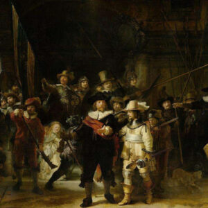 Diamond Painting De Nachtwacht voorbeeldafbeelding van het volledige ontwerp