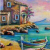 Diamond Painting De Oude Haven voorbeeldafbeelding van het volledige ontwerp