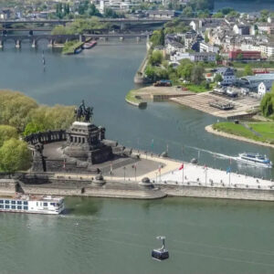 Diamond Painting Deutsches Eck, Koblenz voorbeeldafbeelding van het volledige ontwerp