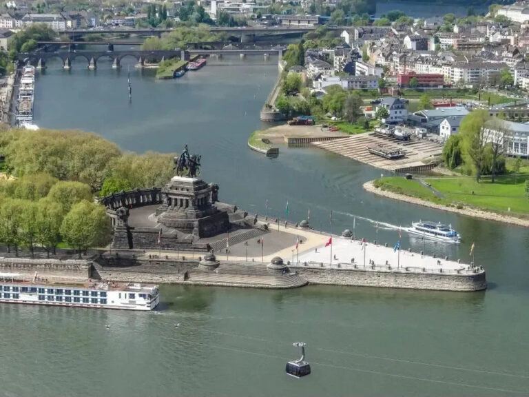 Diamond Painting Deutsches Eck, Koblenz voorbeeldafbeelding van het volledige ontwerp