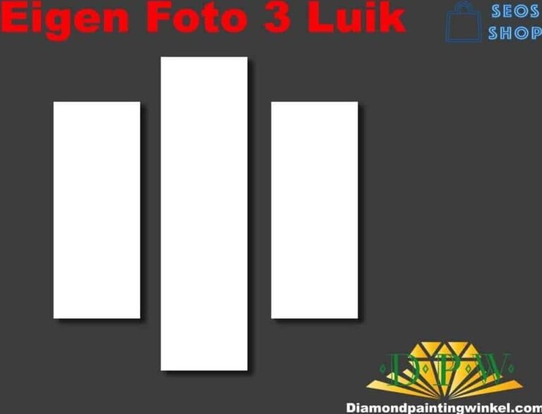 Diamond Painting 3 Luik - Upload je eigen foto voorbeeldafbeelding van het volledige ontwerp